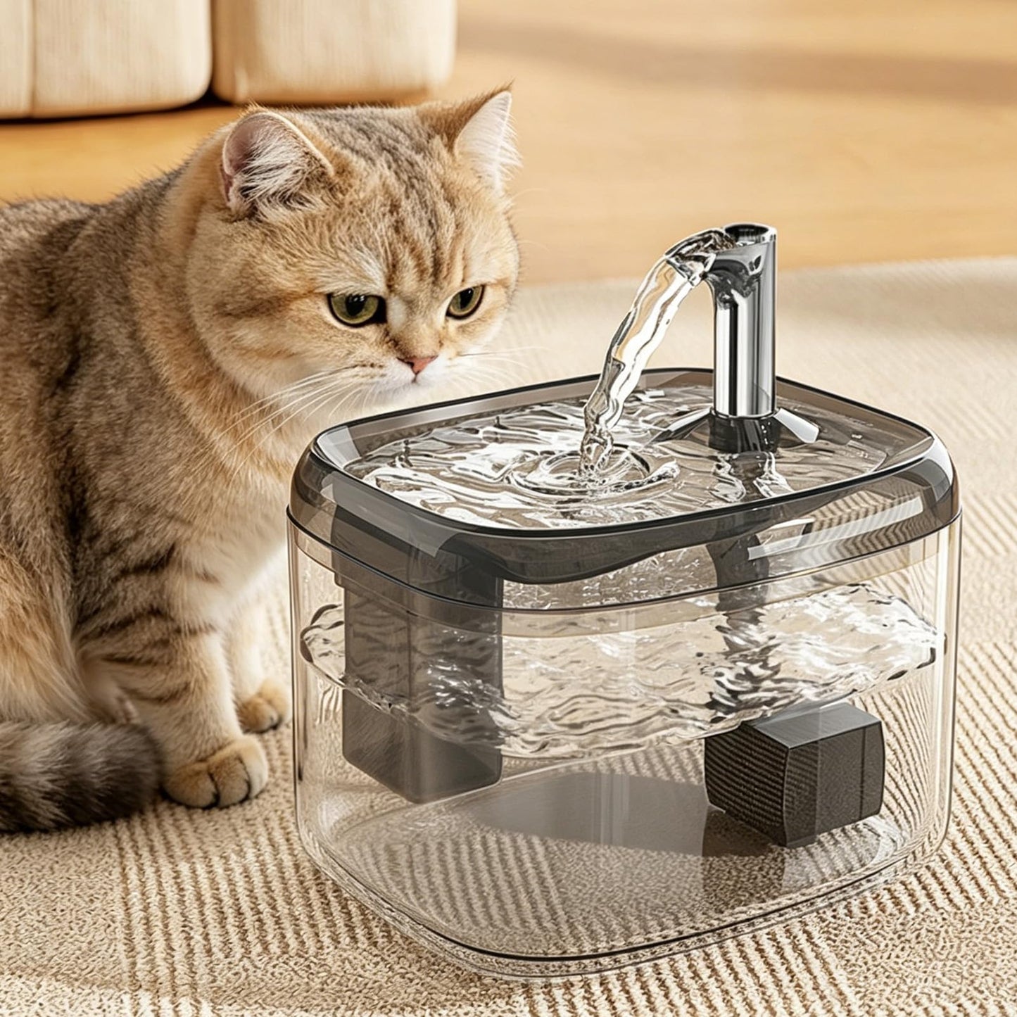 💧 1.5L USB Cat Water Fountain – Automatic Filter Dispenser, Circulating Fresh Water Bowl for Cats & Small Dogs