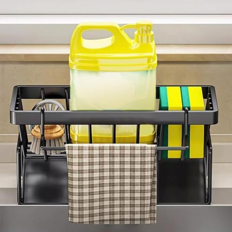 🍽️ Decorative Kitchen Sink Drying Rack – Multifunctional Hanging Storage Organizer, Waterproof Steel, 1-10kg Capacity for Home Use ✨