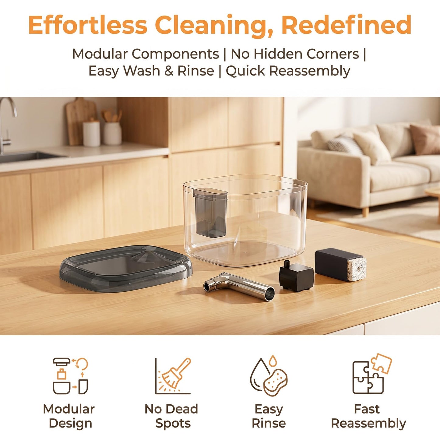 💧 1.5L USB Cat Water Fountain – Automatic Filter Dispenser, Circulating Fresh Water Bowl for Cats & Small Dogs
