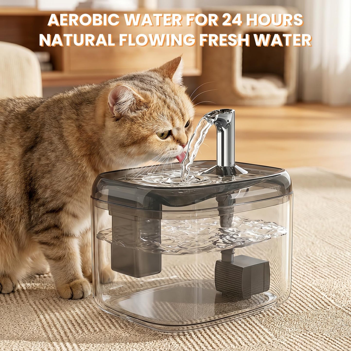 💧 1.5L USB Cat Water Fountain – Automatic Filter Dispenser, Circulating Fresh Water Bowl for Cats & Small Dogs