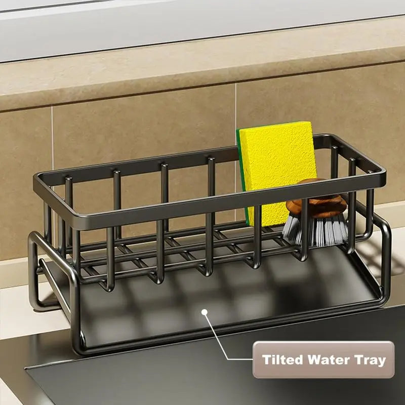 🍽️ Decorative Kitchen Sink Drying Rack – Multifunctional Hanging Storage Organizer, Waterproof Steel, 1-10kg Capacity for Home Use ✨