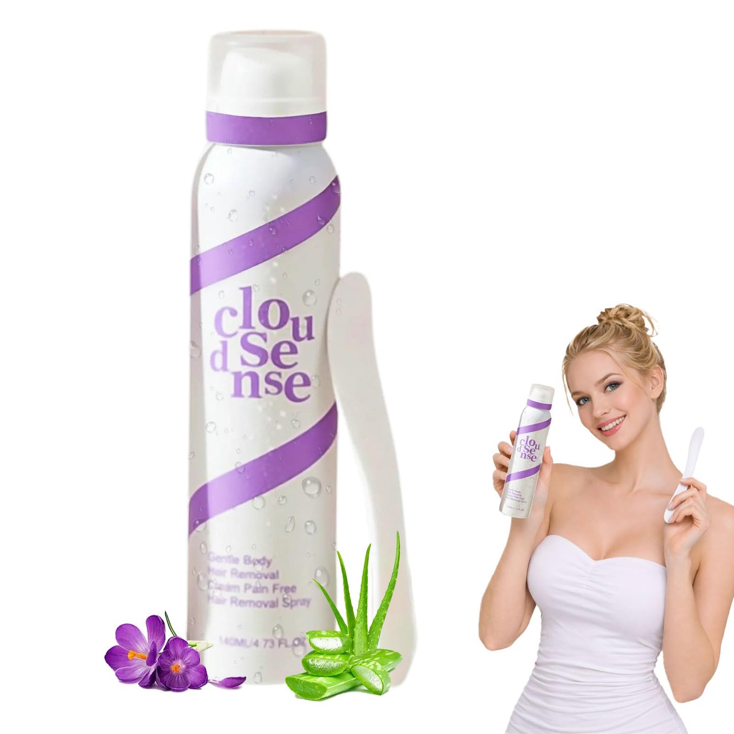 🌿 Gentle Hair Removal Cream – Hypoallergenic, Aloe & Hyaluronic Acid, Fast-Acting for Sensitive Skin 🧴