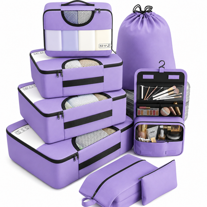 🎒Daily Decluttering | Portable 8-Piece Multifunctional Foldable Storage Bag and Travel Organizer Set ✨