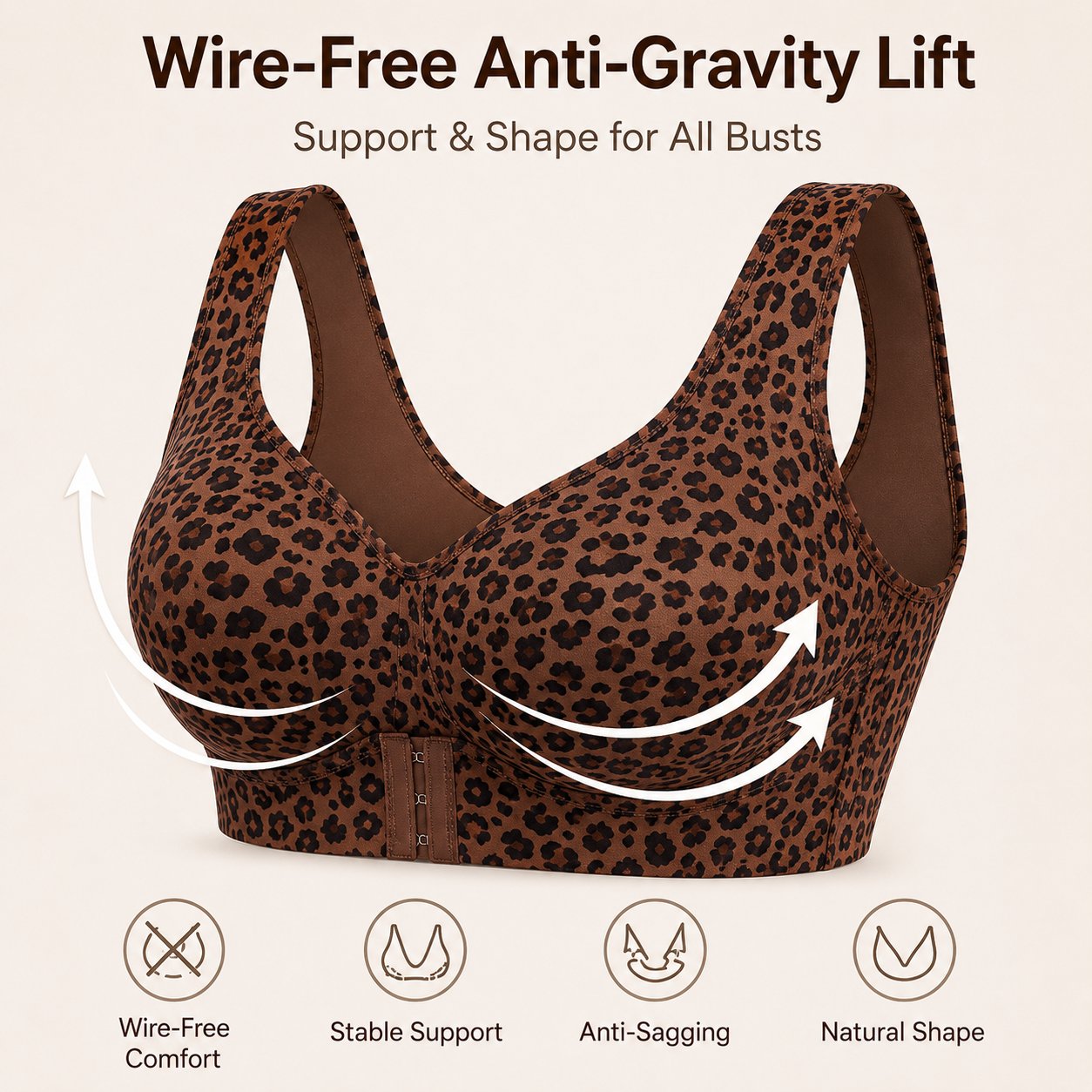 🖤Front Closure Posture Corrector Wireless Support Bra