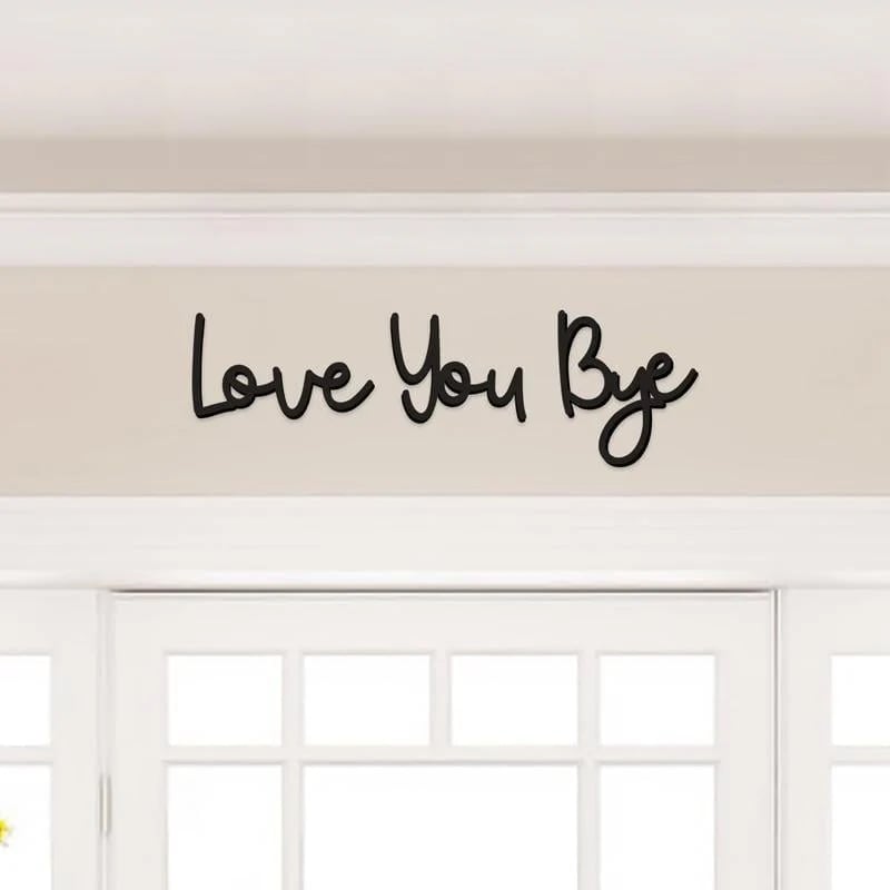 Love you Bye ✨Wooden Wall Hanging Sign Decoration - No Wall Damage