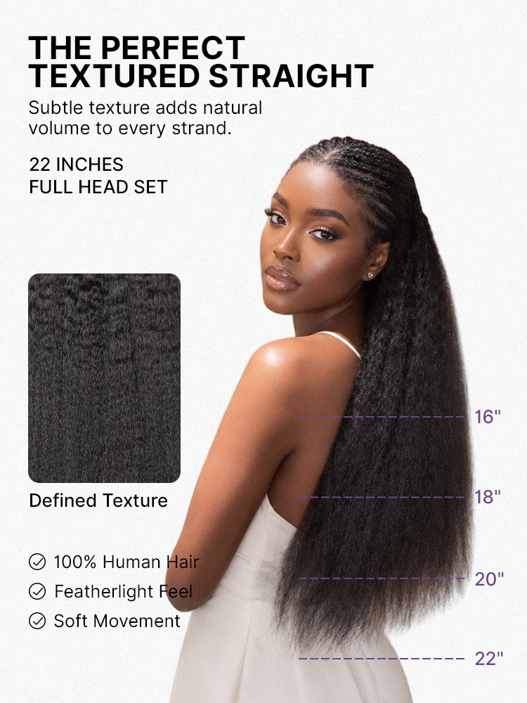 Miracle Knots Crochet Hair Kinky Straight for Boho Braids | Crochet Weaves | Fulani Braids | Twists Pre-Separated Lightweight Full & Soft Pre-Looped Human Hair Extensions Protective Style