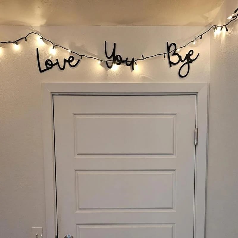 Love you Bye ✨Wooden Wall Hanging Sign Decoration - No Wall Damage