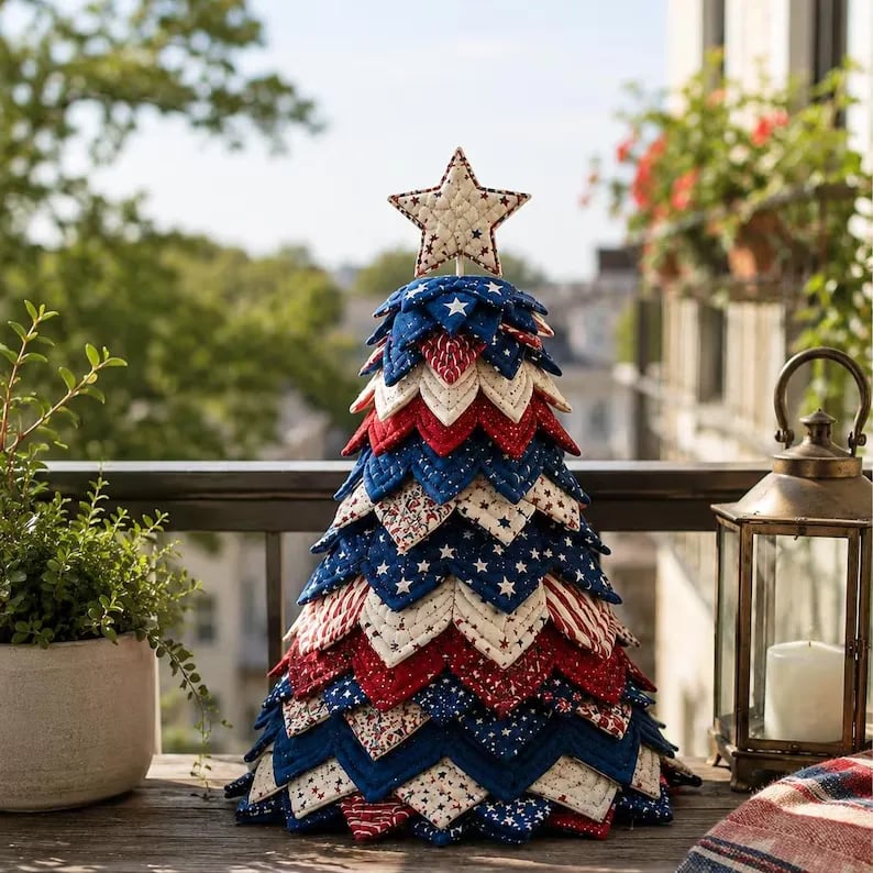 💥 LAST DAY 49% OFF - Americana Christmas Tree Quilt Kit