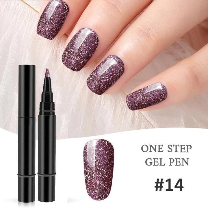 💅 Limited Time Buy 1 Get 1 Free! ✨One Step Nail Gel Pen🎨Free handheld mini UV nail lamp💡