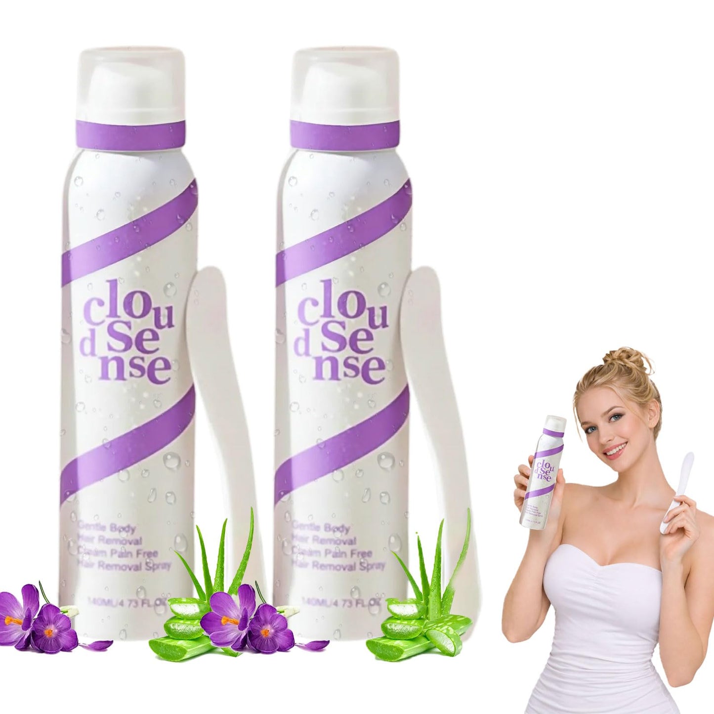 🌿 Gentle Hair Removal Cream – Hypoallergenic, Aloe & Hyaluronic Acid, Fast-Acting for Sensitive Skin 🧴