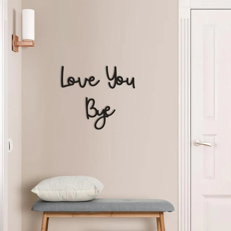 Love you Bye ✨Wooden Wall Hanging Sign Decoration - No Wall Damage