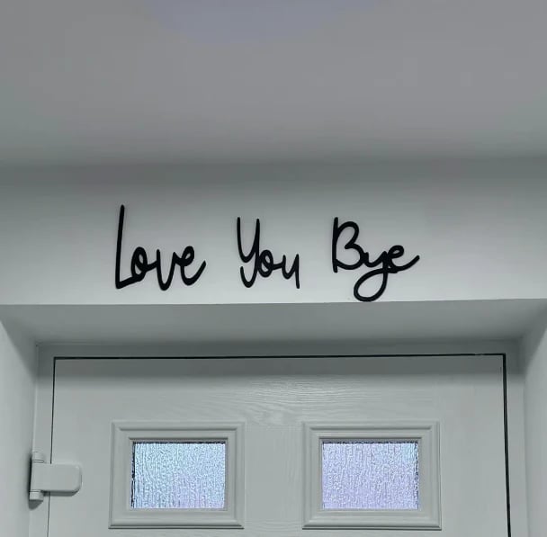 Love you Bye ✨Wooden Wall Hanging Sign Decoration - No Wall Damage