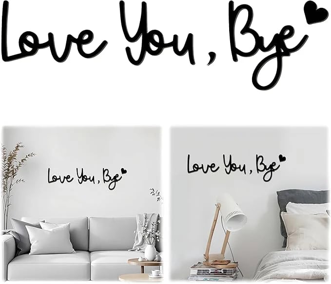 Love you Bye ✨Wooden Wall Hanging Sign Decoration - No Wall Damage