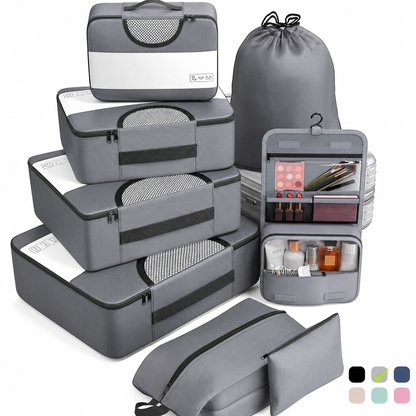 🎒Daily Decluttering | Portable 8-Piece Multifunctional Foldable Storage Bag and Travel Organizer Set ✨