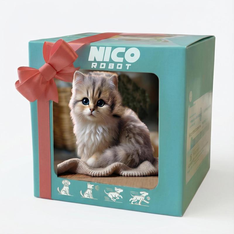 Interactive Robot Cat – Realistic Plush Pet That Walks, Barks & Wags Its Tail 🐱