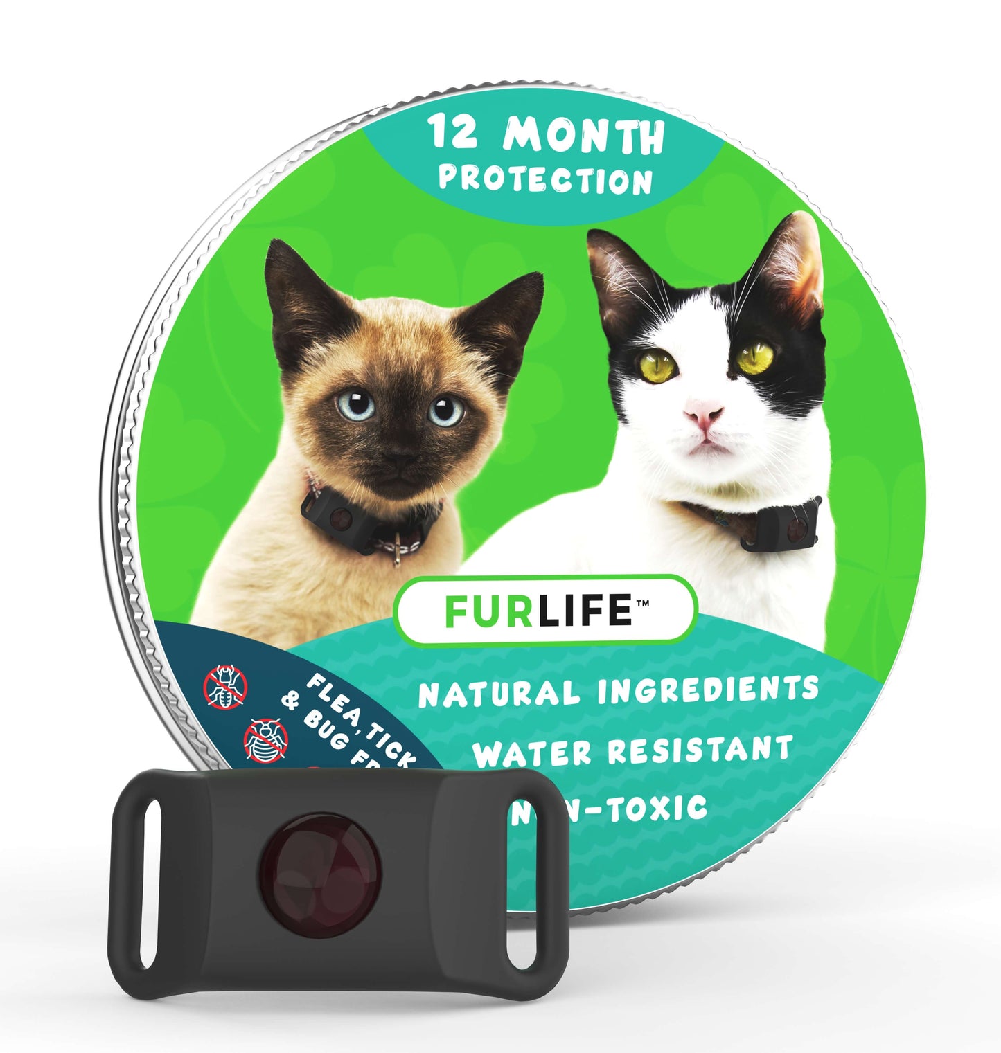 🐱 Anti-Flea & Tick Pendant for Cats – Natural Chemical-Free Protection, Waterproof, Fits All Collars (=^･^=)