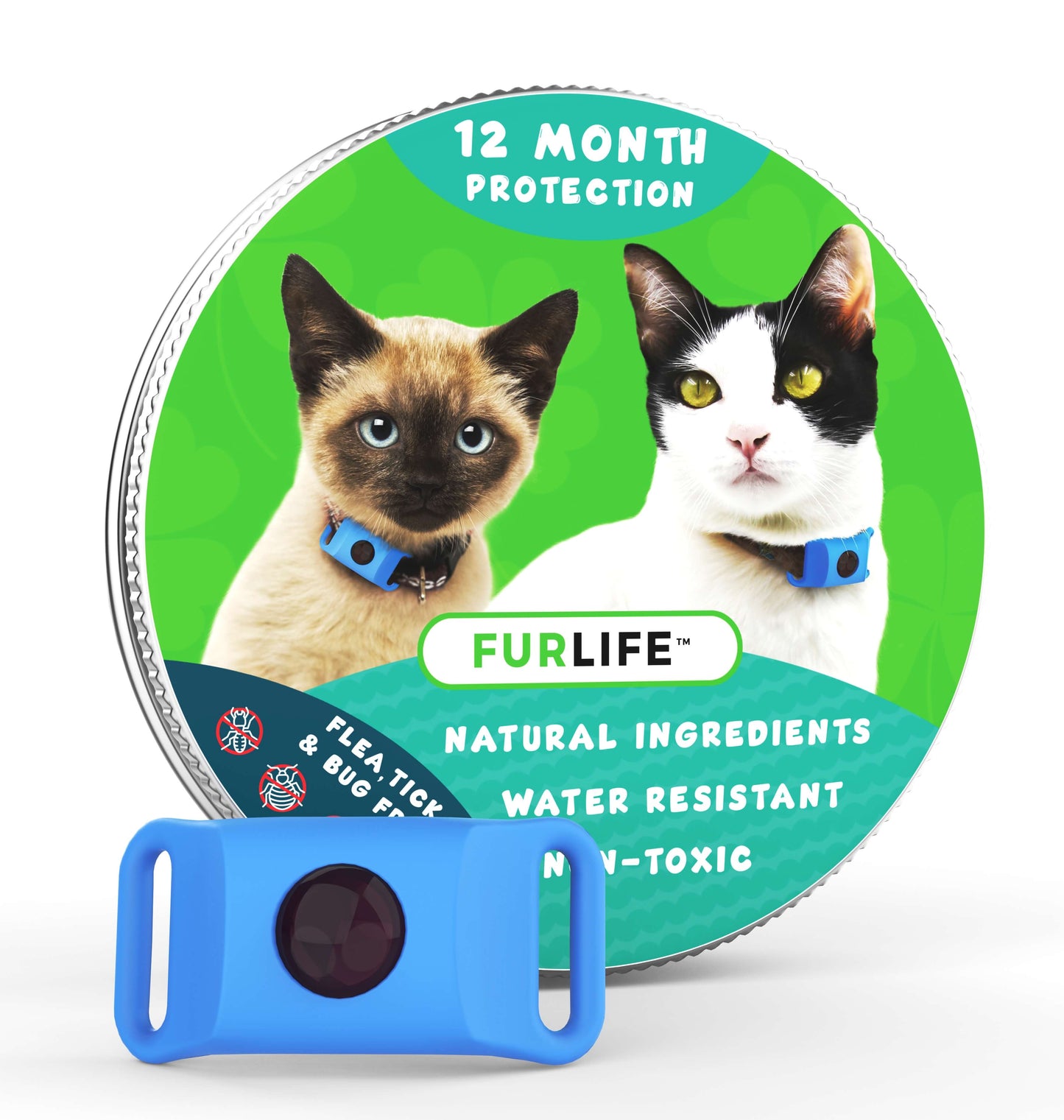 🐱 Anti-Flea & Tick Pendant for Cats – Natural Chemical-Free Protection, Waterproof, Fits All Collars (=^･^=)