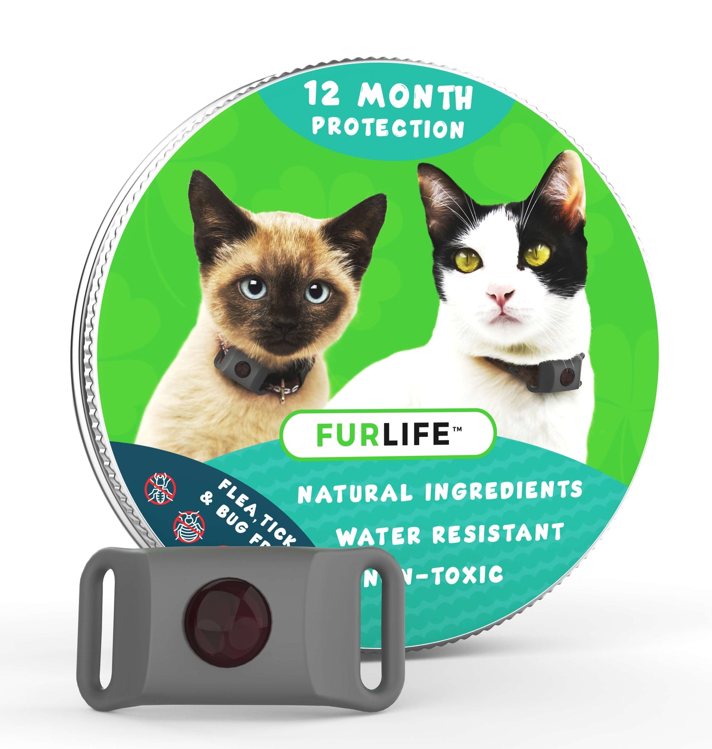 🐱 Anti-Flea & Tick Pendant for Cats – Natural Chemical-Free Protection, Waterproof, Fits All Collars (=^･^=)