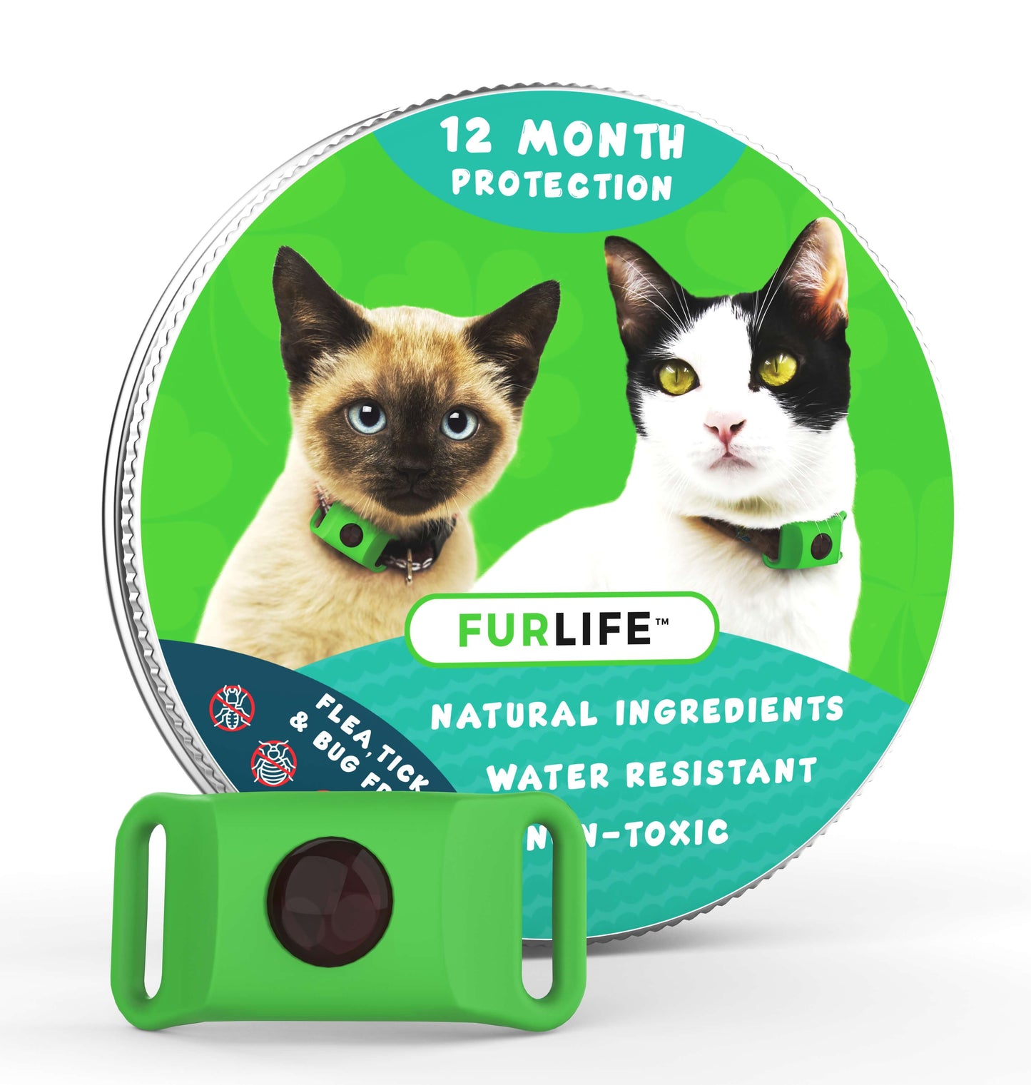 🐱 Anti-Flea & Tick Pendant for Cats – Natural Chemical-Free Protection, Waterproof, Fits All Collars (=^･^=)