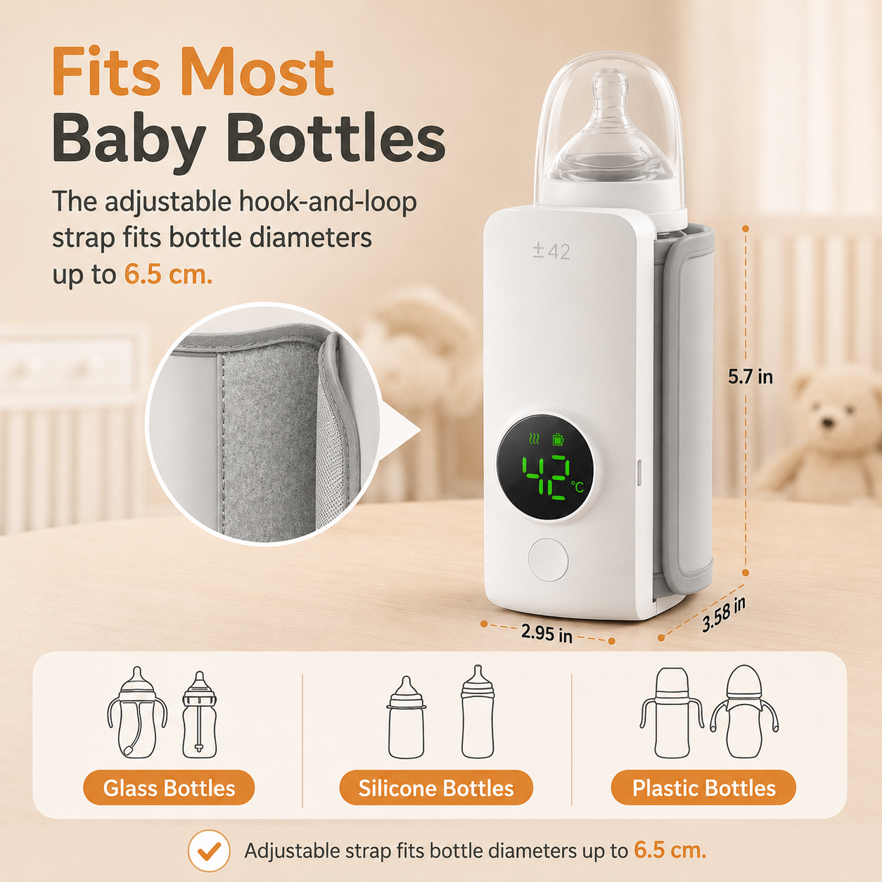 🍼 NEYEROS® Portable Rechargeable Baby Bottle Warmer – Fast Heating, Perfect for Travel & On-the-Go Use ✨