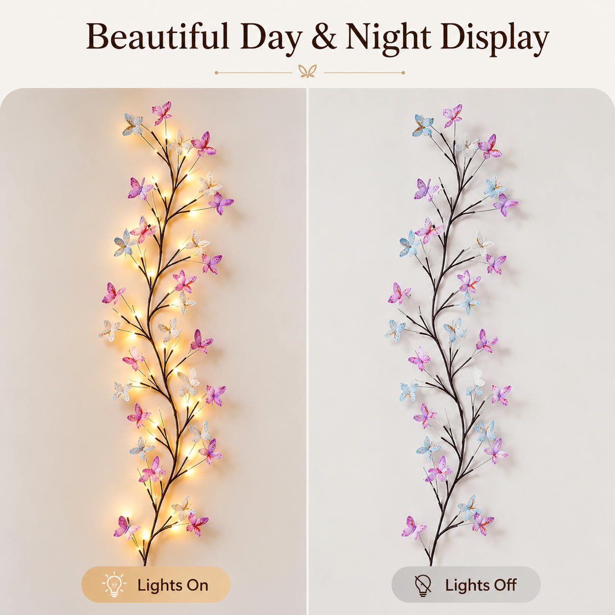 🦋 Butterfly Vine Wall Lights