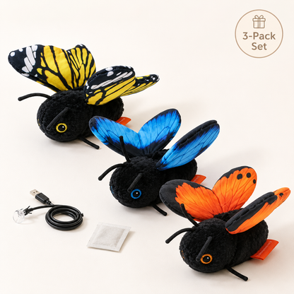 Smart Sensing Flapping Butterfly Toy Interactive Cat