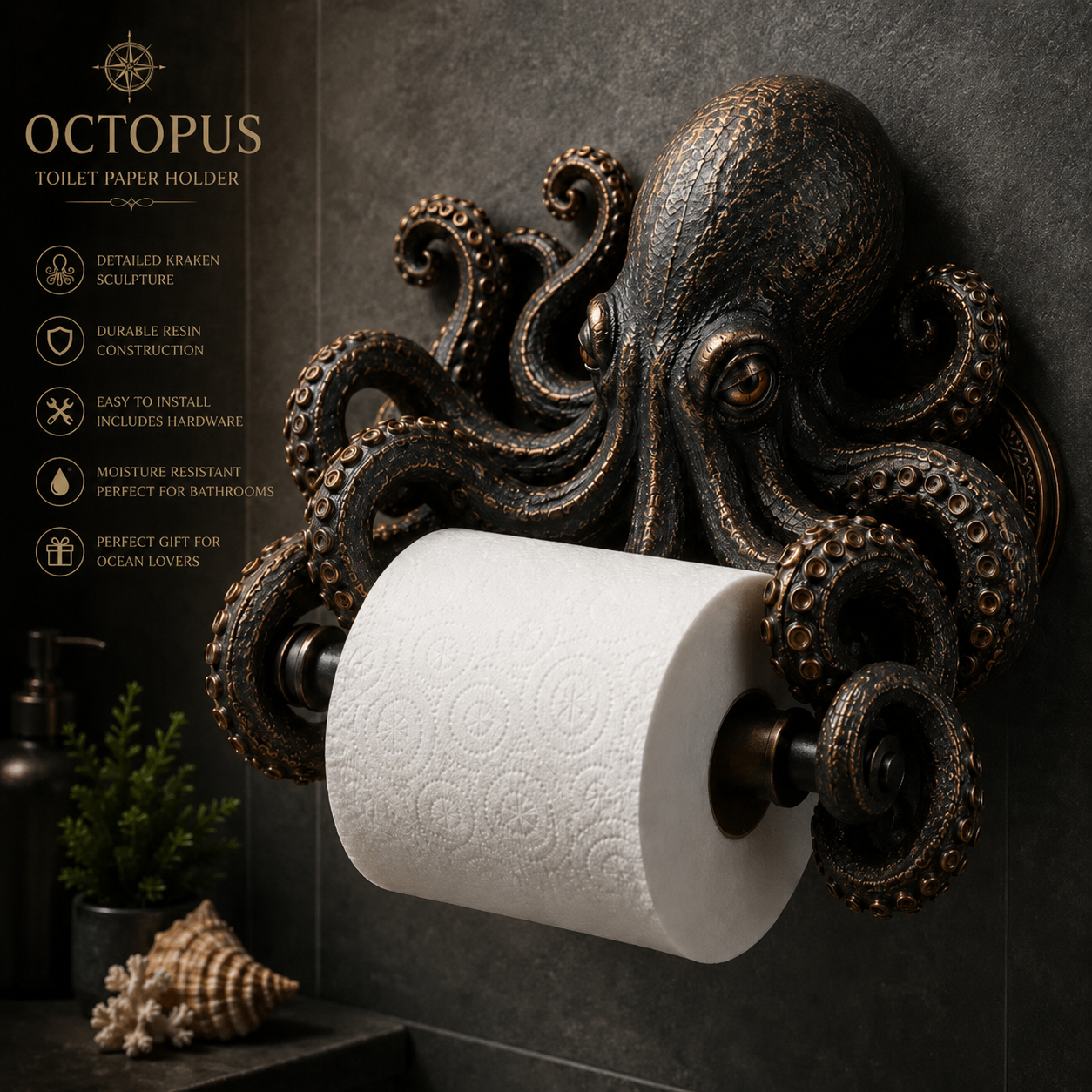 🌊 Ocean Guardians Toilet Paper Holder Series