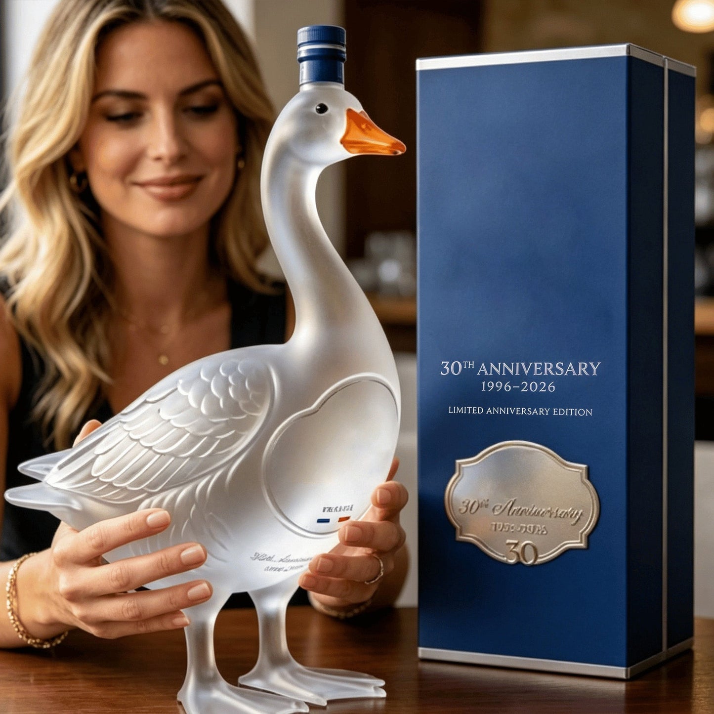 ✨30th Anniversary Limited-Time Offer Glass Craft Anniversary 3D Sculpted Vodka Bottle🥰