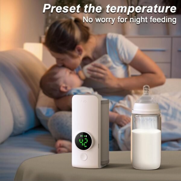 🍼 NEYEROS® Portable Rechargeable Baby Bottle Warmer – Fast Heating, Perfect for Travel & On-the-Go Use ✨