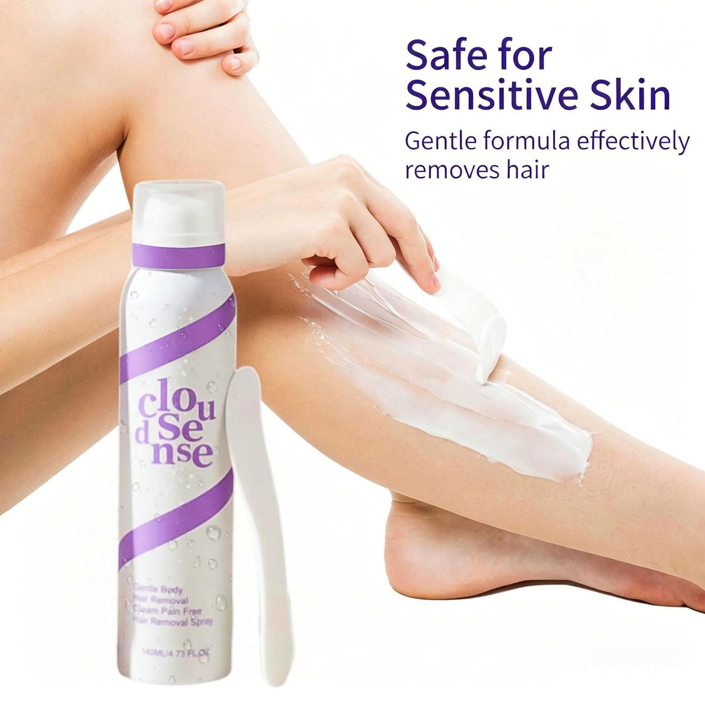 🌿 Gentle Hair Removal Cream – Hypoallergenic, Aloe & Hyaluronic Acid, Fast-Acting for Sensitive Skin 🧴