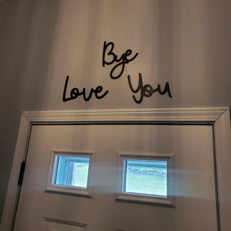 Love you Bye ✨Wooden Wall Hanging Sign Decoration - No Wall Damage