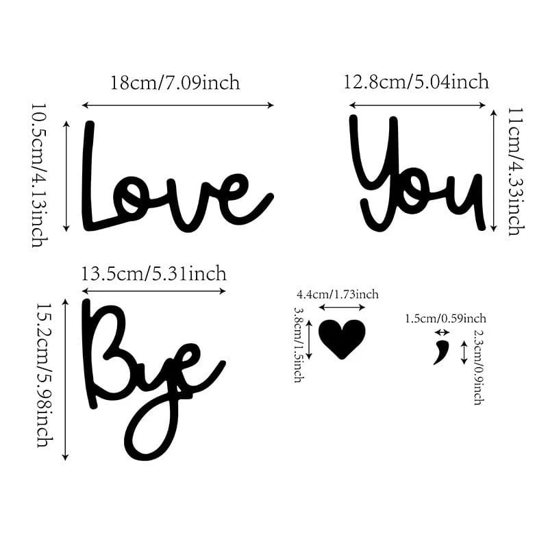 Love you Bye ✨Wooden Wall Hanging Sign Decoration - No Wall Damage
