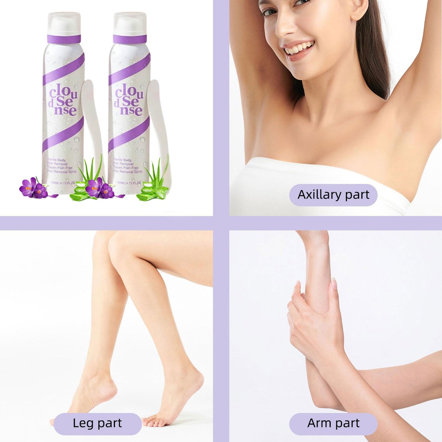 🌿 Gentle Hair Removal Cream – Hypoallergenic, Aloe & Hyaluronic Acid, Fast-Acting for Sensitive Skin 🧴