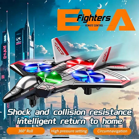 Colorful LED Stunt Fighter Jet Drone ✈️