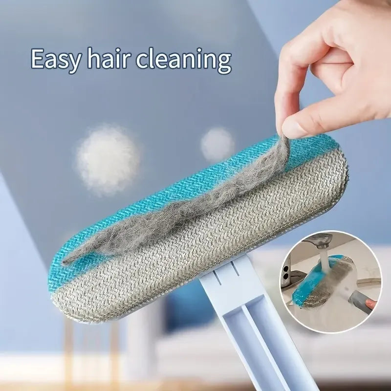 🐾 Pet Hair Remover Brush – Upgraded Reusable Lint Cleaner with Long Handle, Washable for Furniture, Bedding & Car ✿