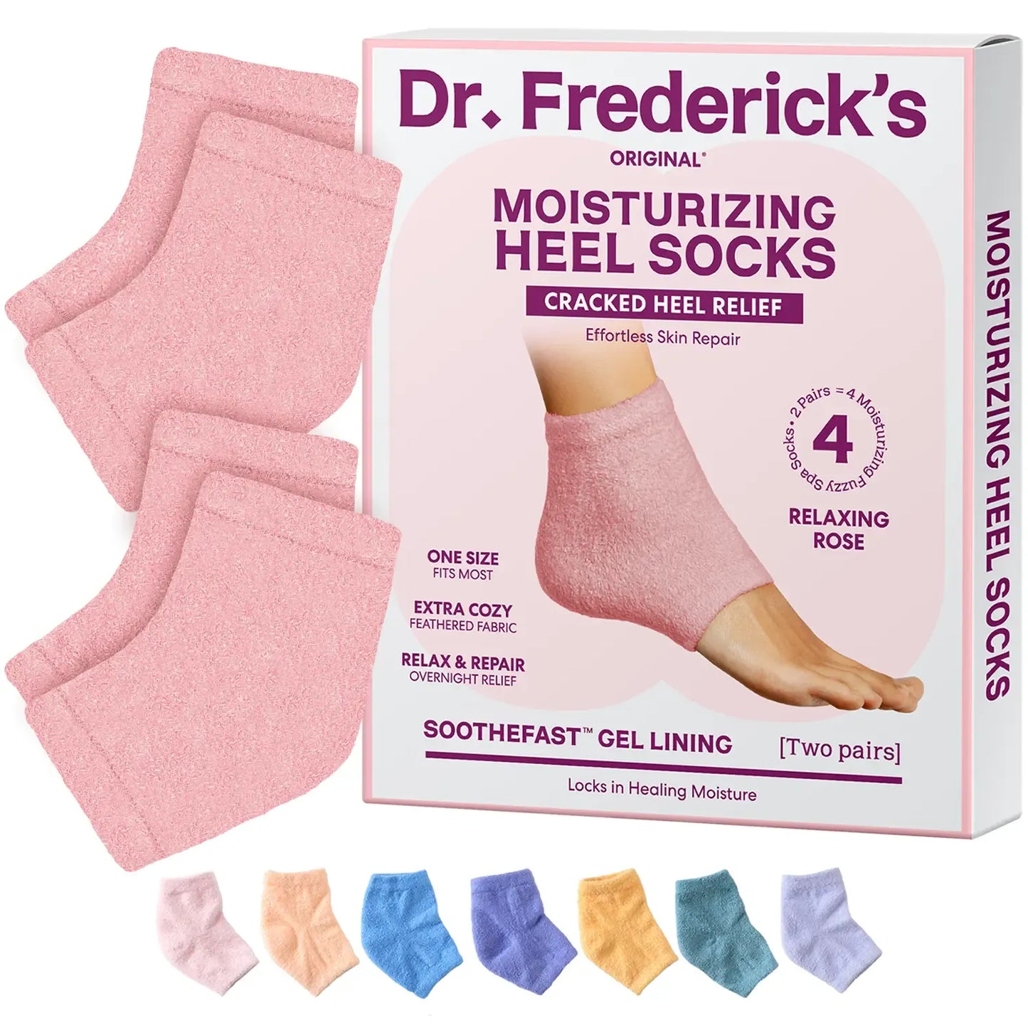 🌙 Overnight Heel Socks – Soften Dry Cracked Feet with Fuzzy Moisturizing Comfort ✿