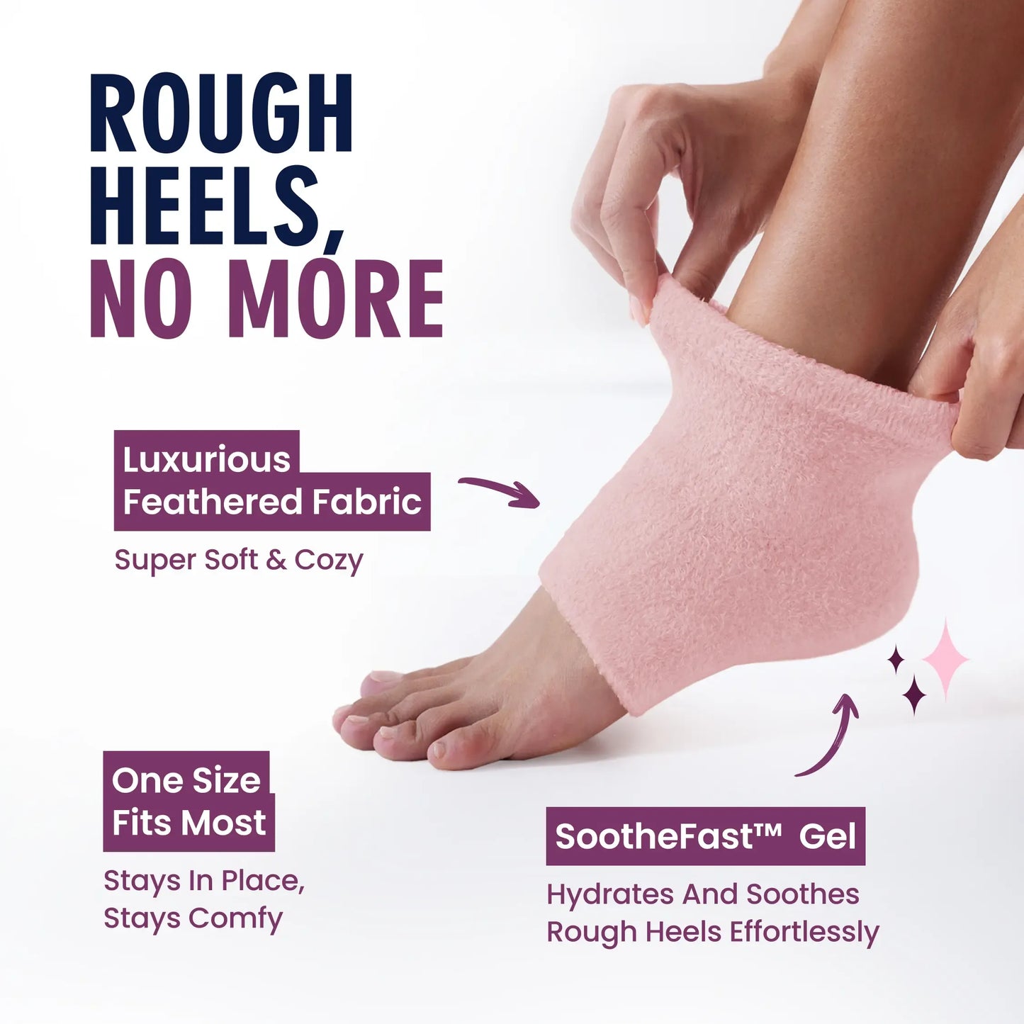 🌙 Overnight Heel Socks – Soften Dry Cracked Feet with Fuzzy Moisturizing Comfort ✿