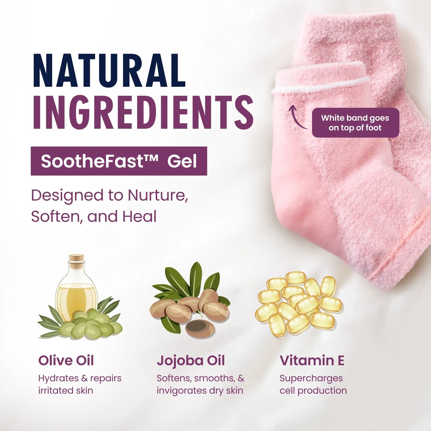 🌙 Overnight Heel Socks – Soften Dry Cracked Feet with Fuzzy Moisturizing Comfort ✿