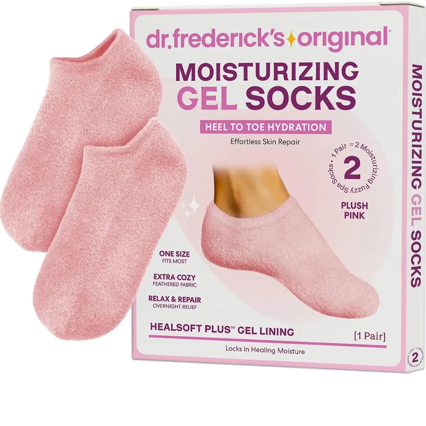 🌙 Overnight Heel Socks – Soften Dry Cracked Feet with Fuzzy Moisturizing Comfort ✿